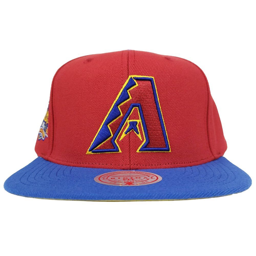 Arizona Diamondbacks Mitchell & Ness MLB‎ Snapback Hat Cap 3D Logo Red Blue NWT